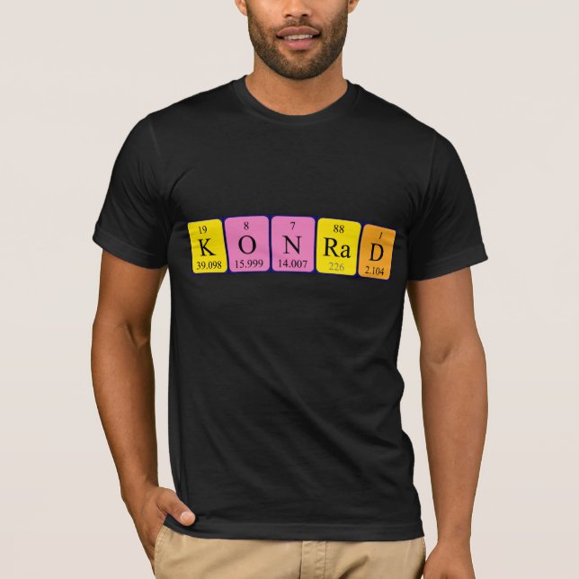 Konrad periodic table name shirt (Front)