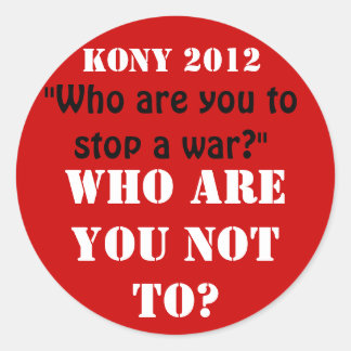 Kony 2012 classic round sticker