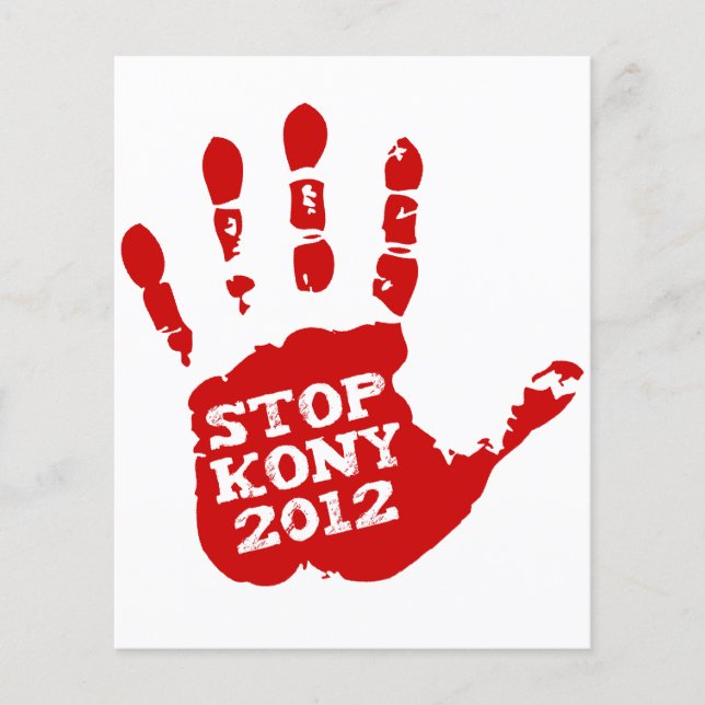 Kony 2012 Handprint Stop Joseph Kony Flyer (Front)