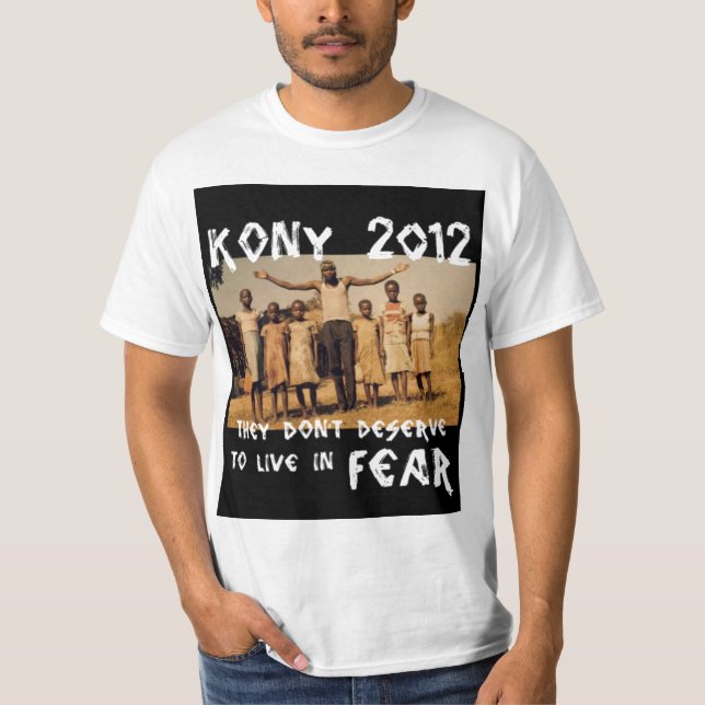 KONY 2012 - Stop the Fear Blk T-Shirt (Front)