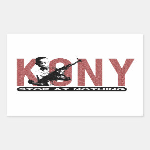 KONY - Stop at Nothing. Child Soldier Rectangular Sticker
