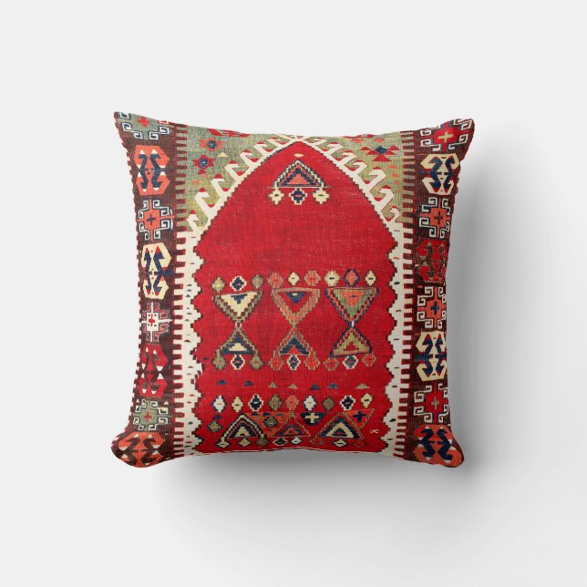 Konya Central Anatolian Niche Kilim Print Cushion (Front)