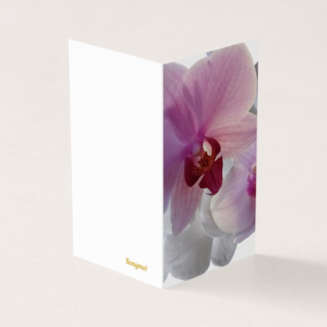 Konymoi "Orchid Bloom" Greeting Cards, Blank Cards (Outside)