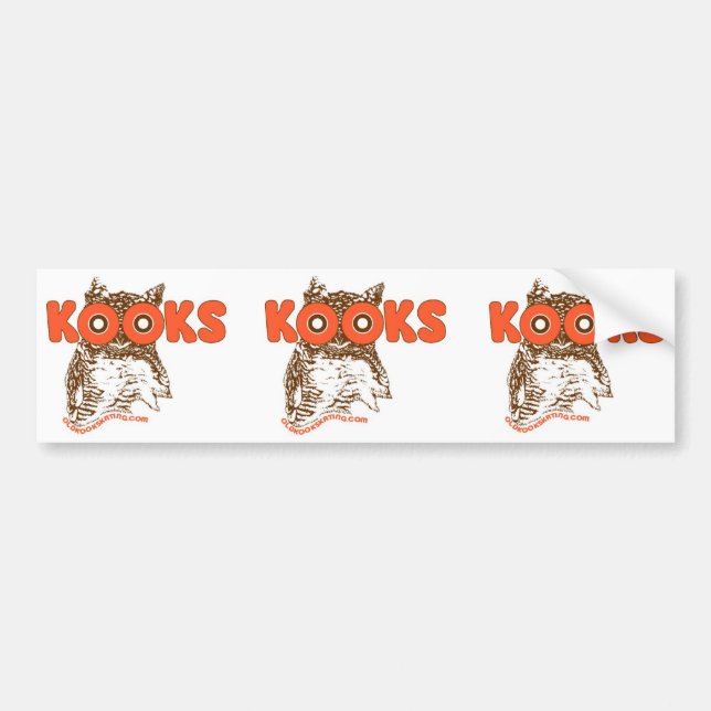 kook hoot owls bumper sticker (Front)