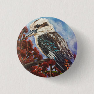 kookaburra 3 cm round badge