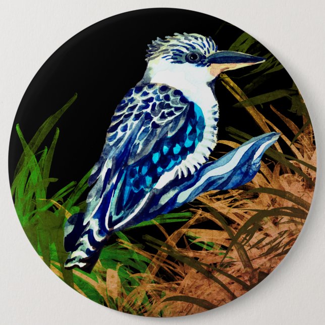 Kookaburra  6 cm round badge (Front)