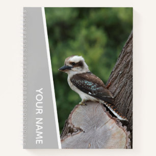 Kookaburra Australia Laughing Bird, Silver Notebook