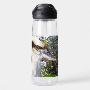 Kookaburra Beside Blossom Tree, Water Bottle