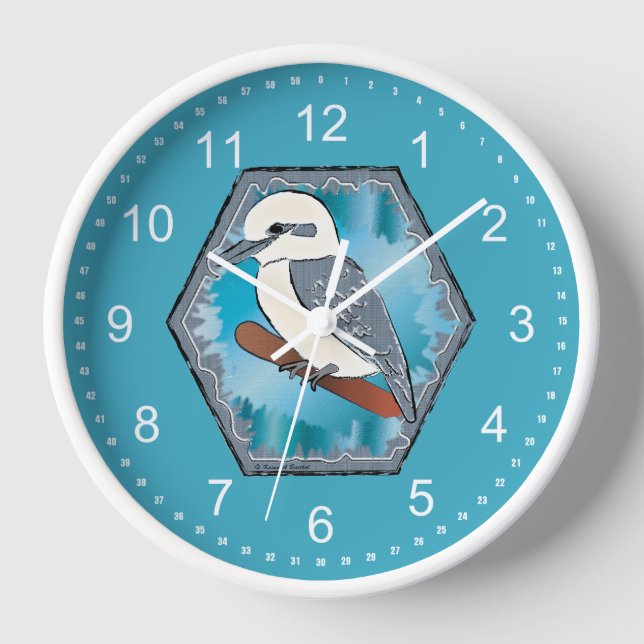 Kookaburra Bird  Clock (Front)