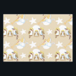 Kookaburra Christmas/Kookaburra Nativity Wrapping Paper Sheet<br><div class="desc">Let this trumpeting angel kookaburra announce your gift with an adorable Aussie 3 pack,  consisting of Surfing Kookaburras,  Kookaburra Nativity scene on pale gold and Kookaburra Nativity scene on red.</div>