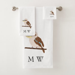 Kookaburra Design Monogrammed Bath Towel Set