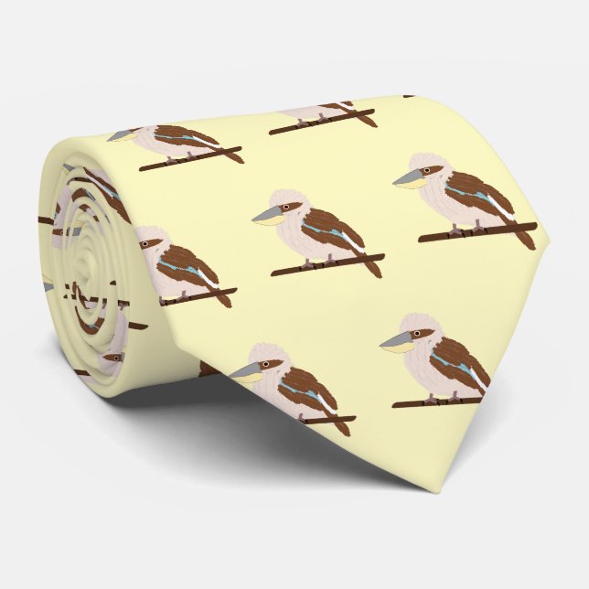 Kookaburra Design Neck Tie (Rolled)
