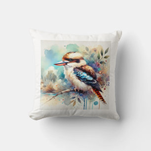 Kookaburra in Light 230824AREF128 - Watercolor Cushion