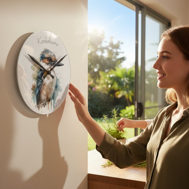 Kookaburra on a Branch, custom Round Clock (Creator Uploaded)