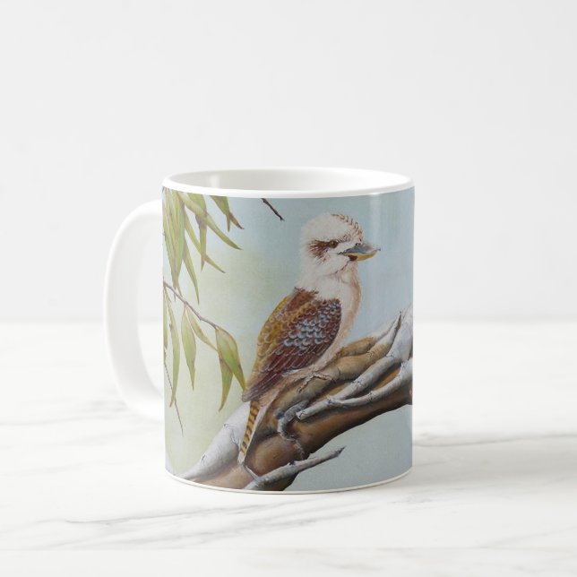 Kookaburra Painting Australian Bird Coffee Mug (Front Left)