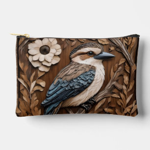 Kookaburra Serenade: A Wood Print Tribute, Accessory Pouch