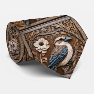 Kookaburra Serenade: A Wood Print Tribute, Tie