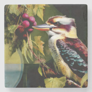 Kookaburra  stone coaster