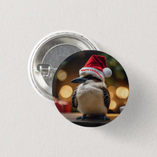 "Kookaburras' Christmas Cheer" 3 Cm Round Badge
