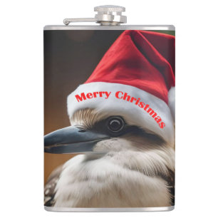 "Kookaburras' Christmas Cheer" Hip Flask
