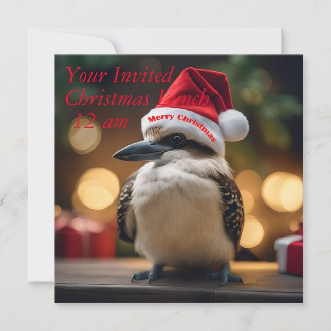 "Kookaburras' Christmas Cheer" Invitation (Front)