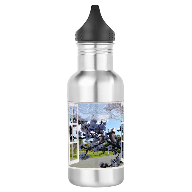 Kookaburras In My Window,   710 Ml Water Bottle (Left)