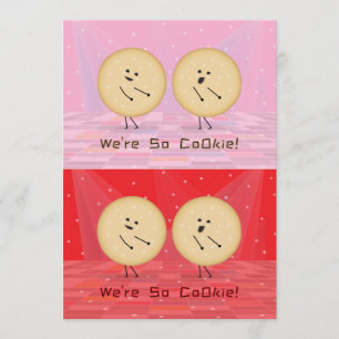 Kooky Cookies Cuttable Valentine Cards Pink, Red