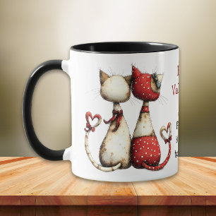 Kool Cat Cute Valentine's Day Mug