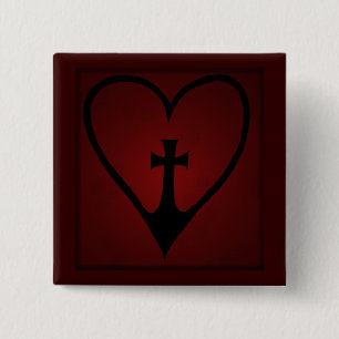 Kool Cross Heart Button