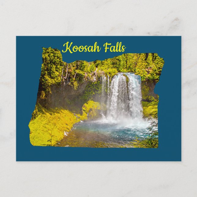 Koosah Falls Oregon Postcard (Front)