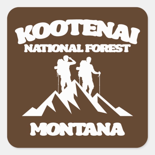 Kootenai National Forest, Montana Square Sticker (Front)