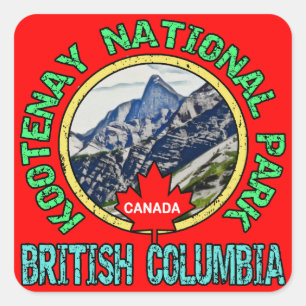 Kootenay National Park, British Columbia Square Sticker