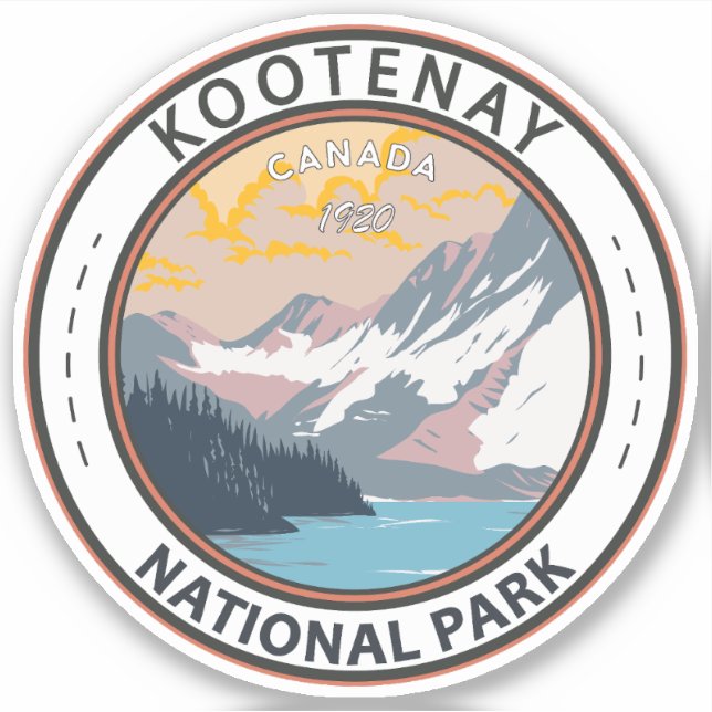 Kootenay National Park Canada Travel Art Vintage (Front)