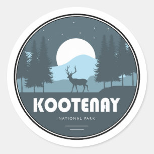 Kootenay National Park Deer Classic Round Sticker