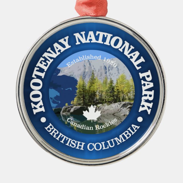 Kootenay National Park Metal Ornament (Front)