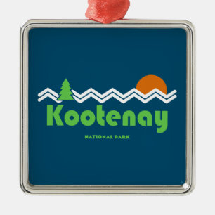 Kootenay National Park Retro Metal Ornament