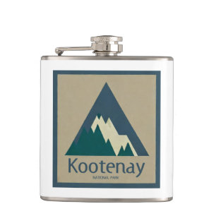 Kootenay National Park Rustic Hip Flask