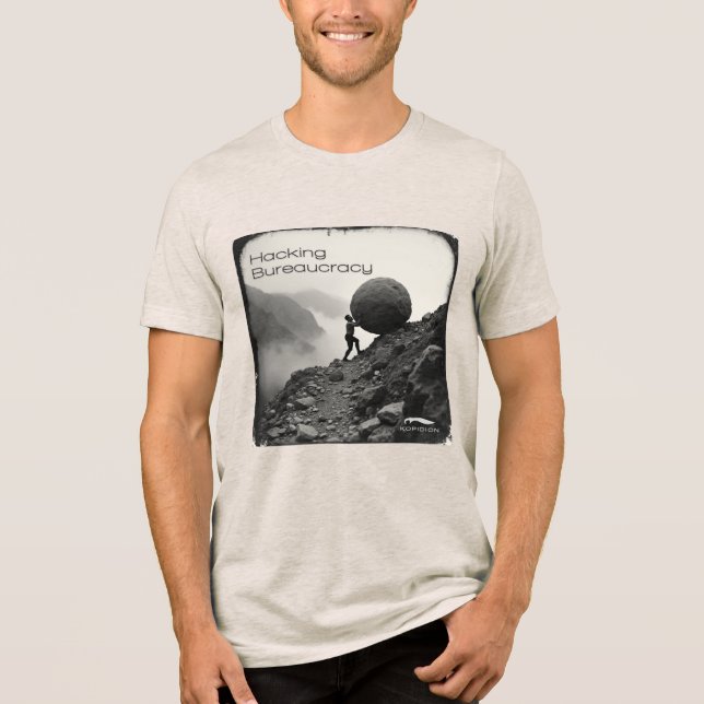 Kopidion Hacking Bureaucracy course artwork Tri-Blend Shirt (Front)