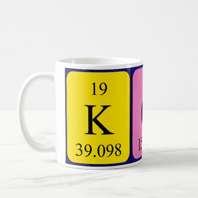 Kora periodic table name mug (Left)