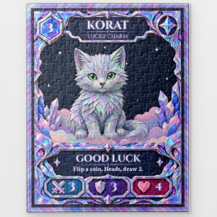 Korat Cat, Rainbow Foil Art Jigsaw Puzzle
