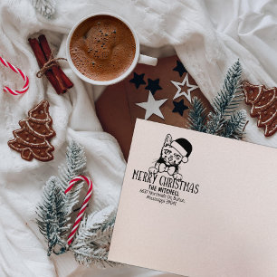 Korat Cat Return Address Christmas Rubber Stamp