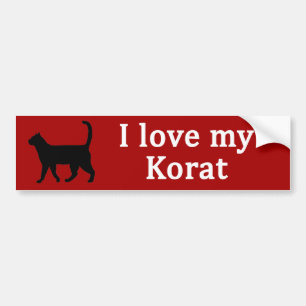 Korat Love Bumper Sticker