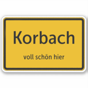 Korbach Sticker Sticker Autosticker