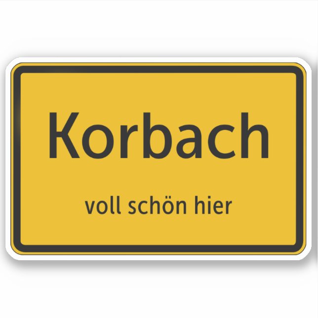 Korbach Sticker Sticker Autosticker (Front)