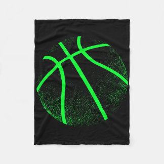 Korbllgriffe Black And Green Sketll  Fleece Blanket