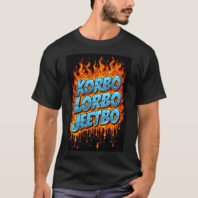 Korbo Lorbo Jeetbo KKR 2025 Classic T-shirt (Front)