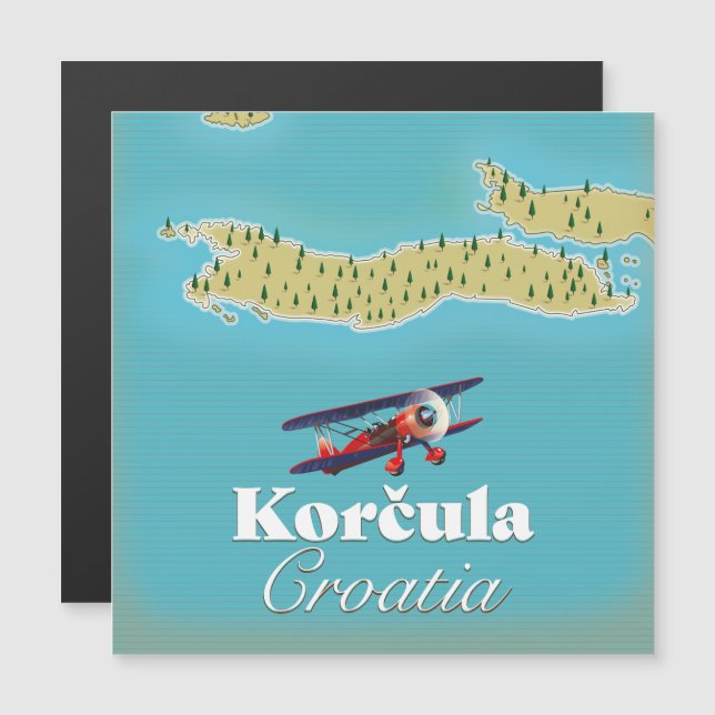 Korčula Croatia map Jigsaw Puzzle (Front/Back)