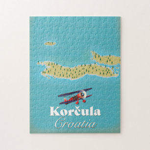 Korčula Croatia map Jigsaw Puzzle