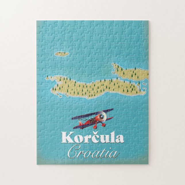 Korčula Croatia map Jigsaw Puzzle (Vertical)