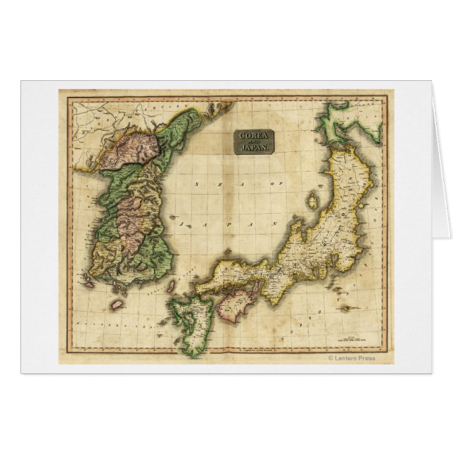 Korea and JapanPanoramic MapKorea and Japan (Front Horizontal)